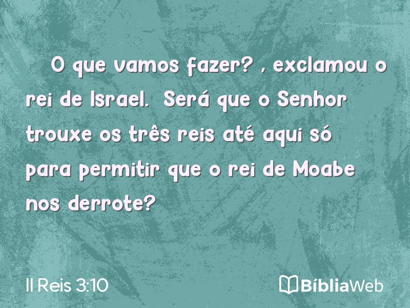 II Reis 3:10 em imagem para compartilhar