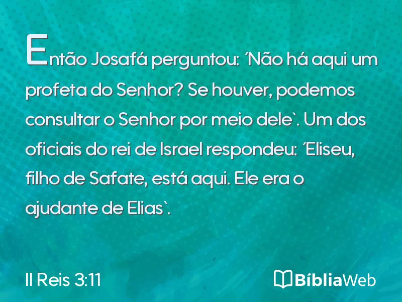 II Reis 3:11 em imagem para compartilhar
