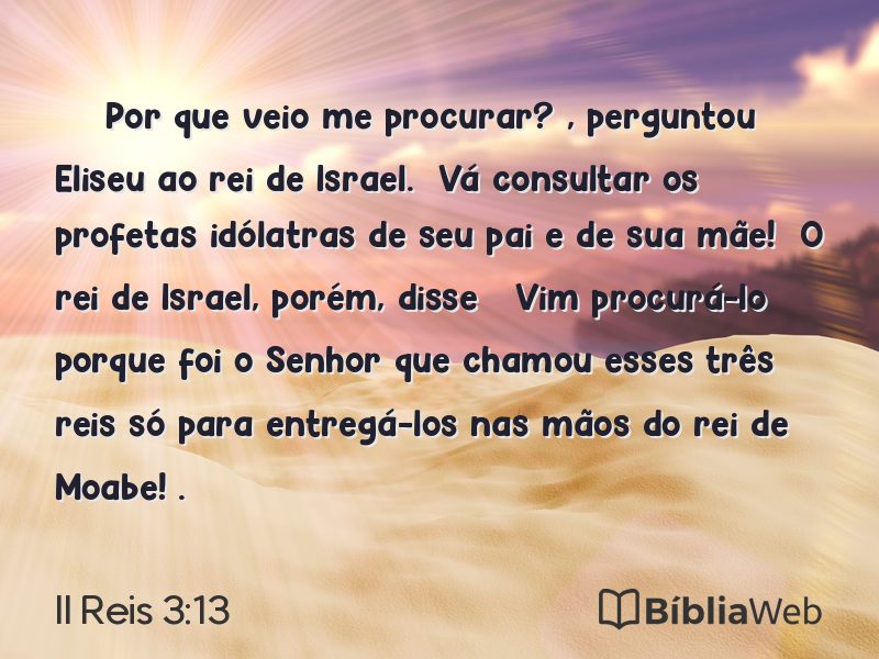 II Reis 3:13 em imagem para compartilhar