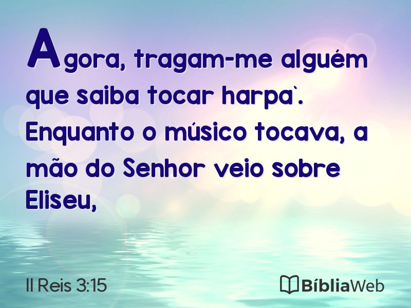 II Reis 3:15 em imagem para compartilhar