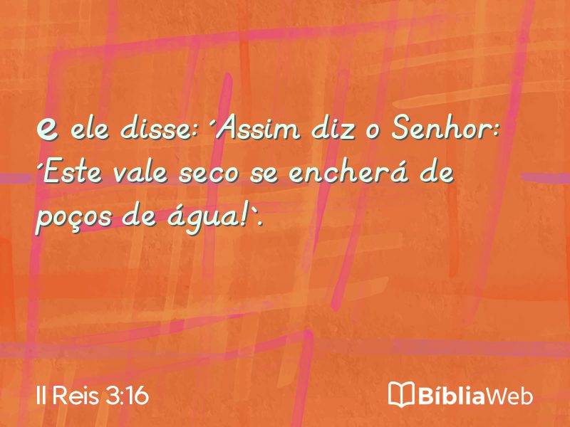 II Reis 3:16 em imagem para compartilhar