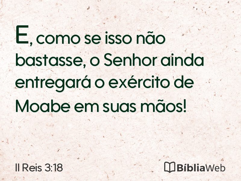 II Reis 3:18 em imagem para compartilhar