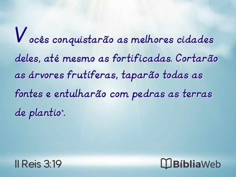 II Reis 3:19 em imagem para compartilhar