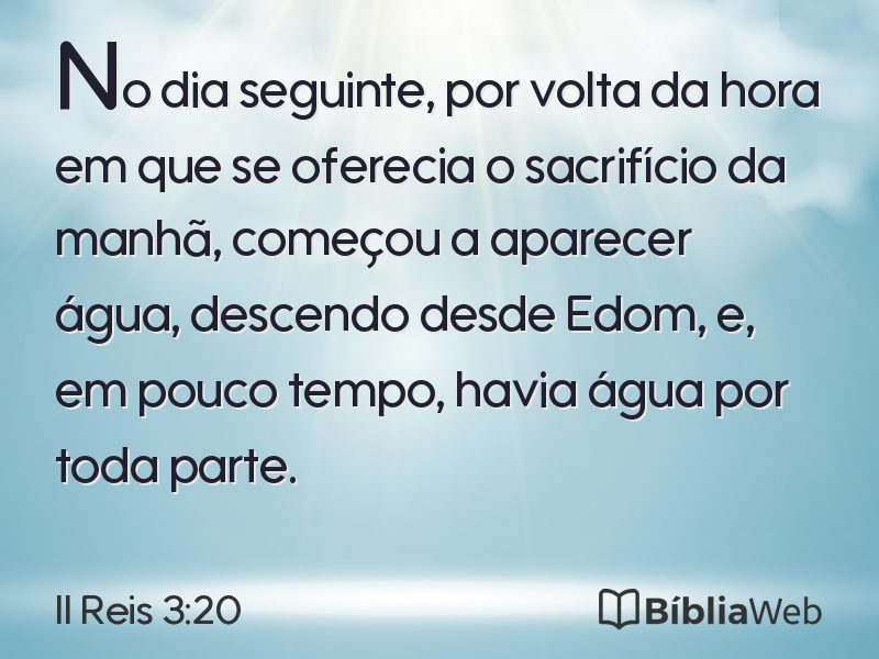 II Reis 3:20 em imagem para compartilhar