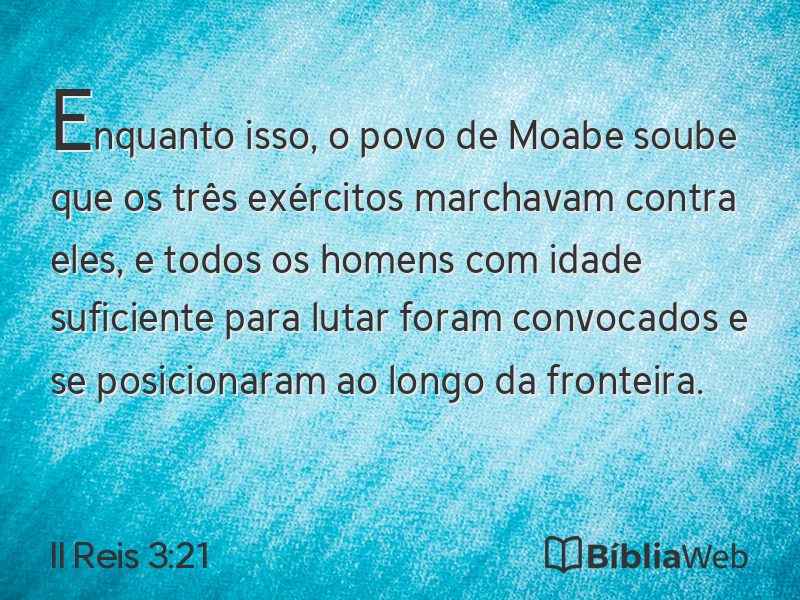 II Reis 3:21 em imagem para compartilhar