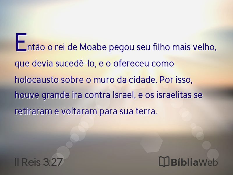 II Reis 3:27 em imagem para compartilhar