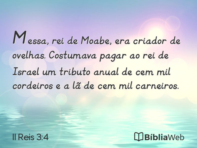 II Reis 3:4 em imagem para compartilhar