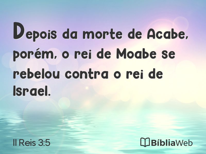 II Reis 3:5 em imagem para compartilhar