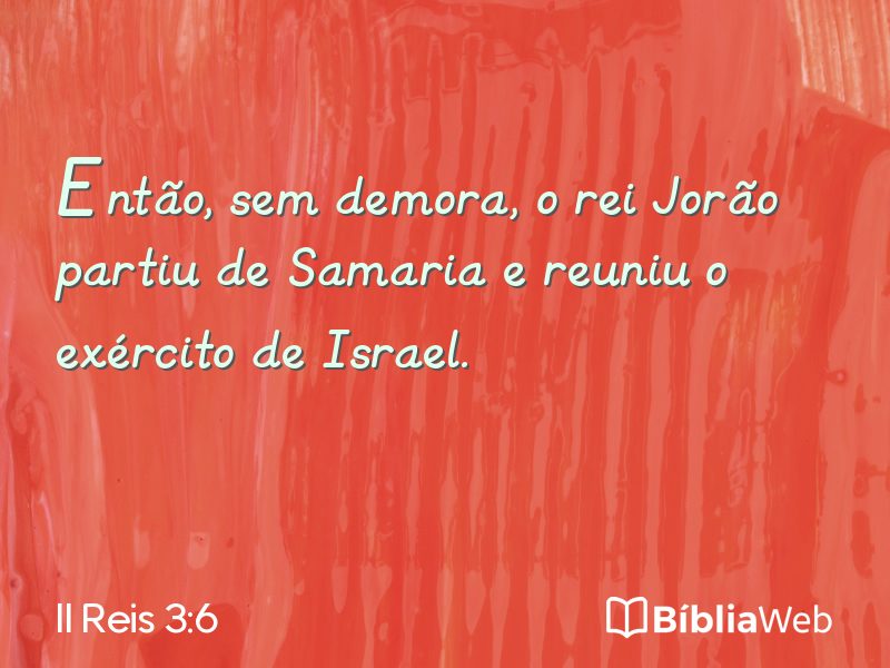 II Reis 3:6 em imagem para compartilhar