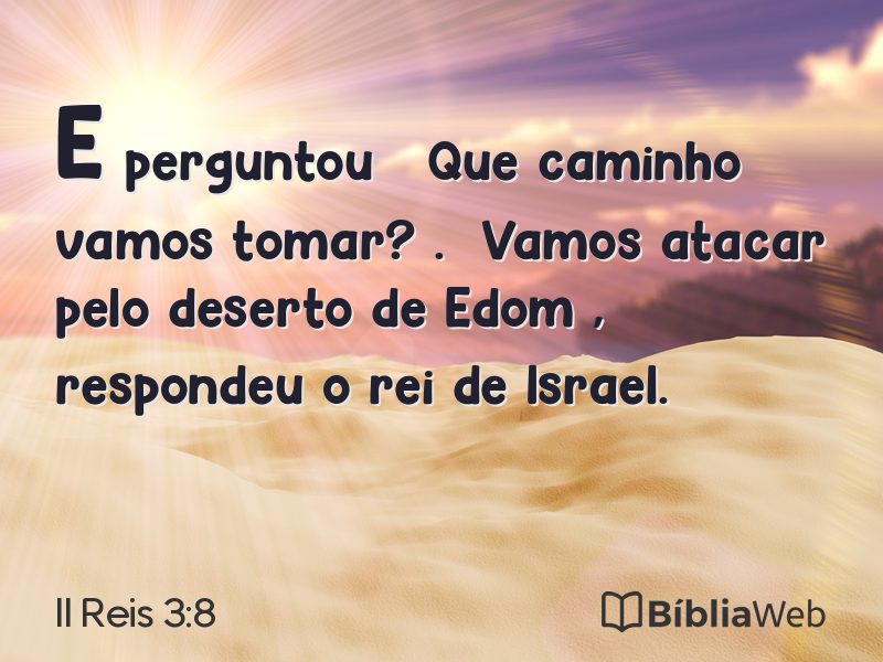 II Reis 3:8 em imagem para compartilhar