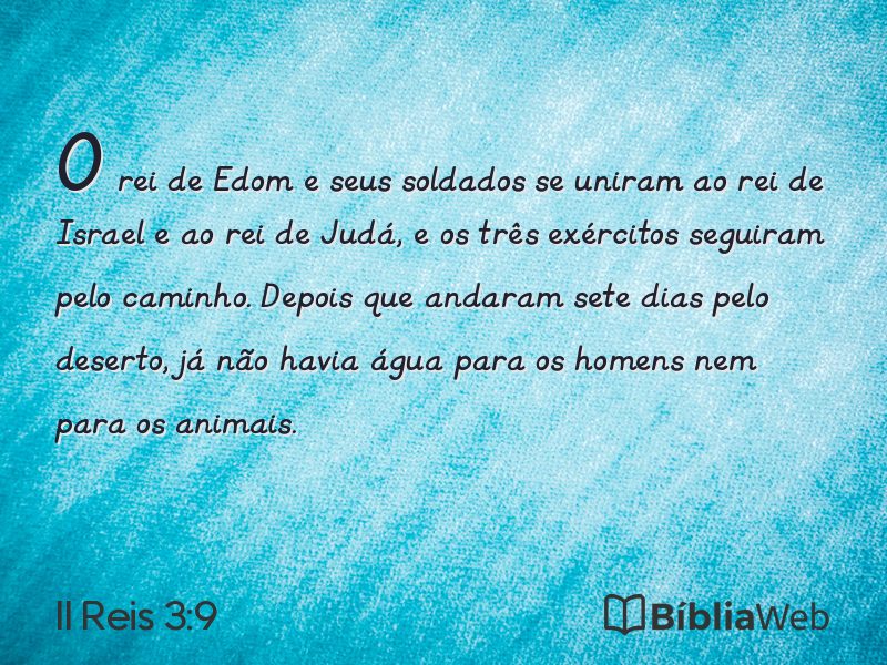 II Reis 3:9 em imagem para compartilhar