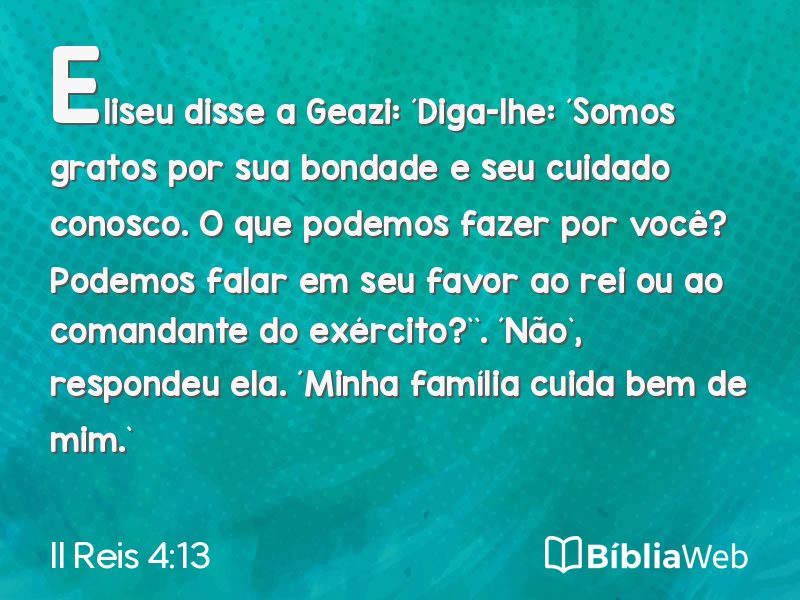 II Reis 4:13 em imagem para compartilhar