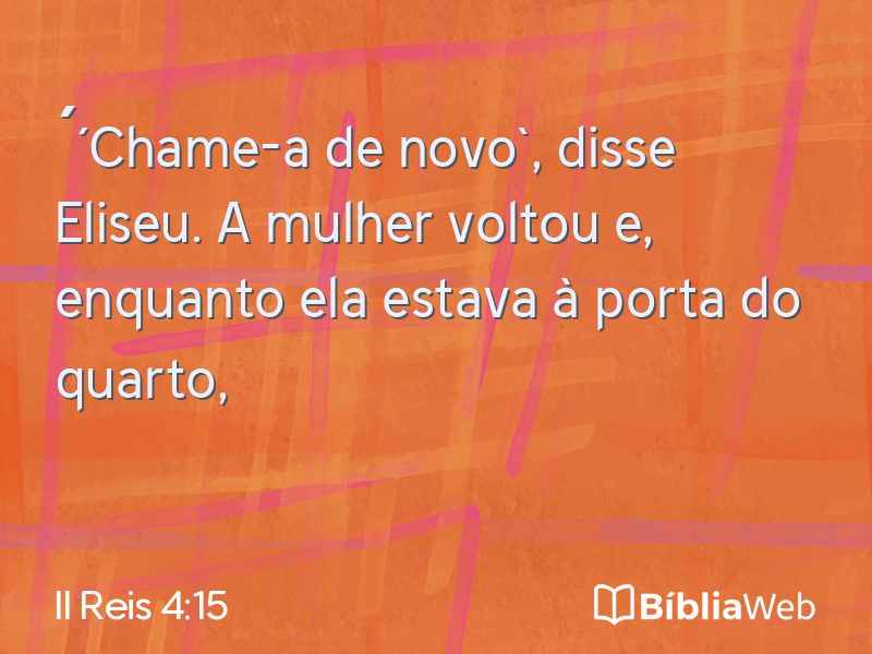 II Reis 4:15 em imagem para compartilhar