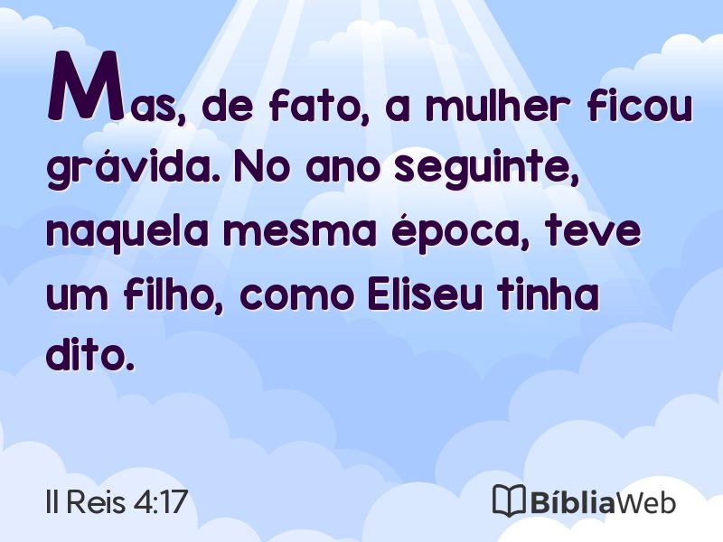 II Reis 4:17 em imagem para compartilhar