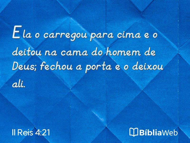 II Reis 4:21 em imagem para compartilhar