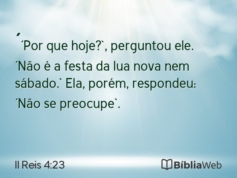 II Reis 4:23 em imagem para compartilhar