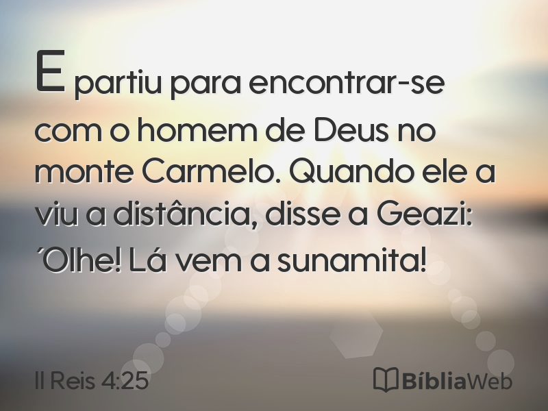 II Reis 4:25 em imagem para compartilhar
