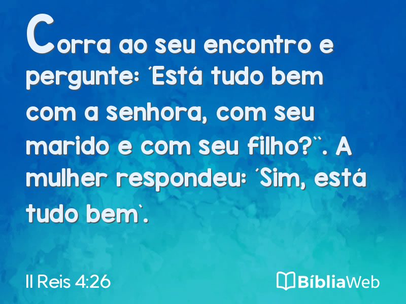 II Reis 4:26 em imagem para compartilhar