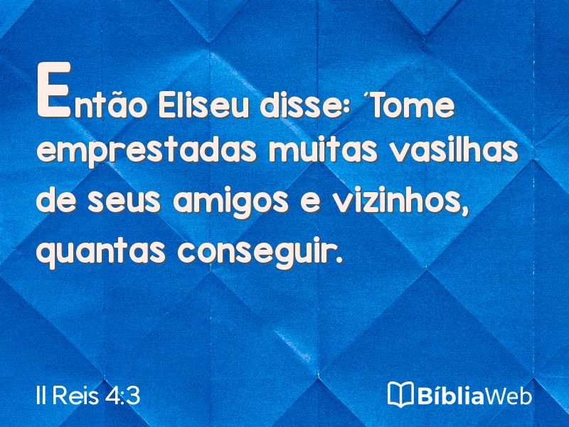 II Reis 4:3 em imagem para compartilhar