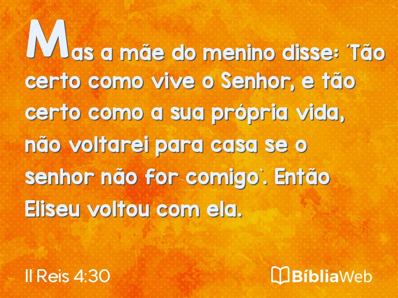 II Reis 4:30 em imagem para compartilhar