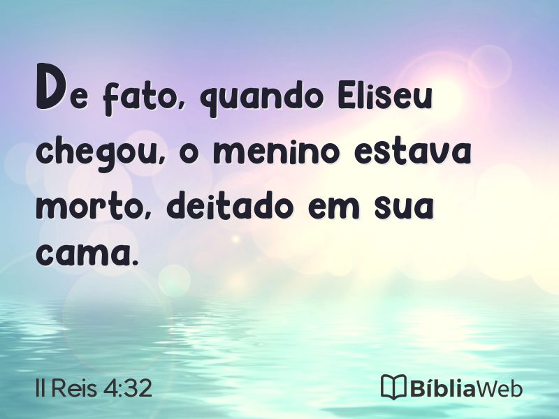 II Reis 4:32 em imagem para compartilhar
