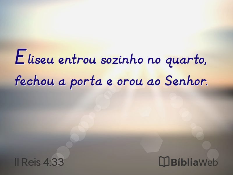 II Reis 4:33 em imagem para compartilhar