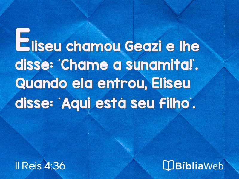 II Reis 4:36 em imagem para compartilhar