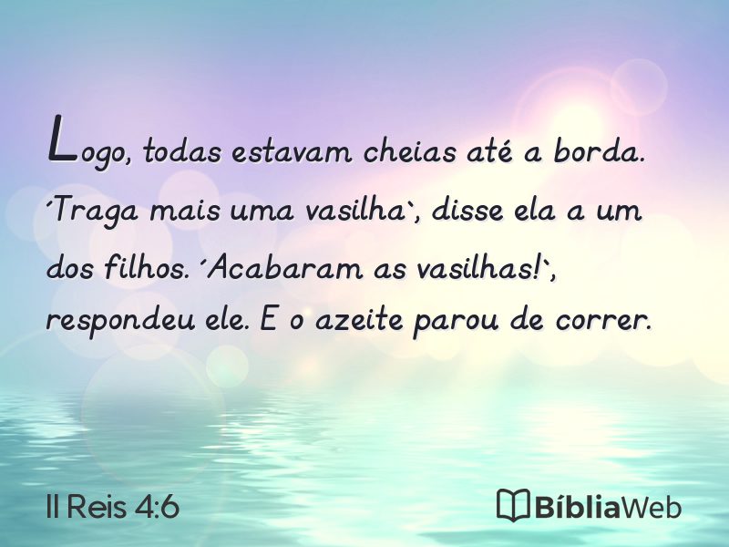 II Reis 4:6 em imagem para compartilhar