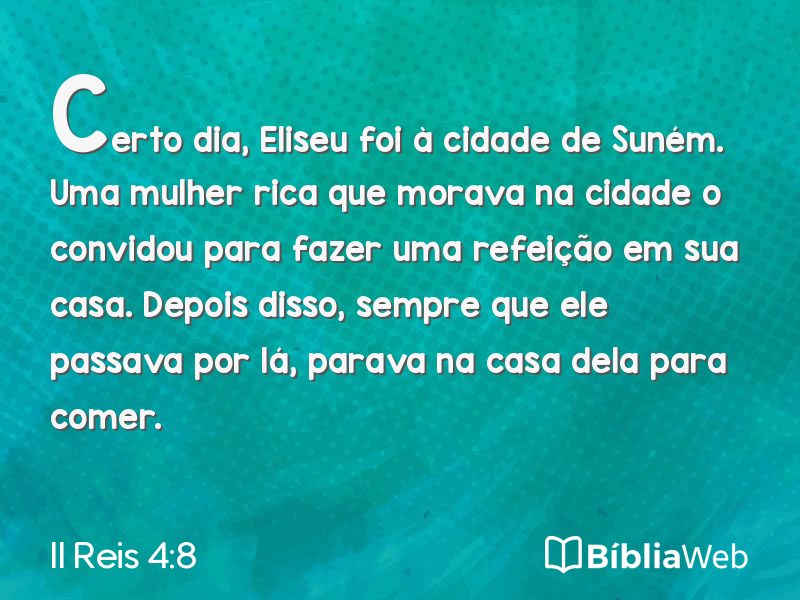II Reis 4:8 em imagem para compartilhar