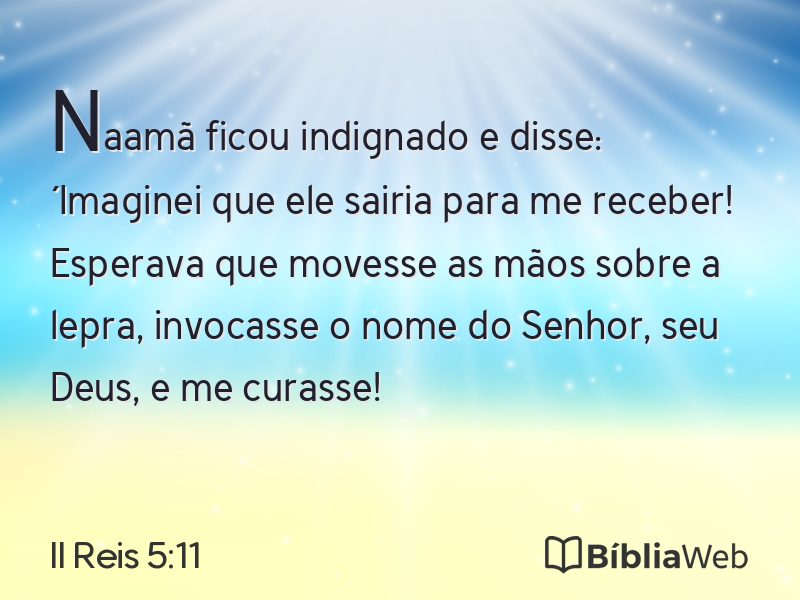 II Reis 5:11 em imagem para compartilhar
