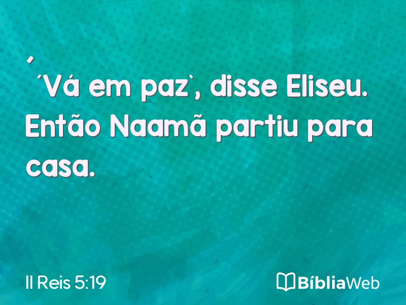 II Reis 5:19 em imagem para compartilhar