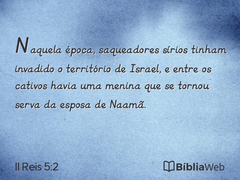 II Reis 5:2 em imagem para compartilhar