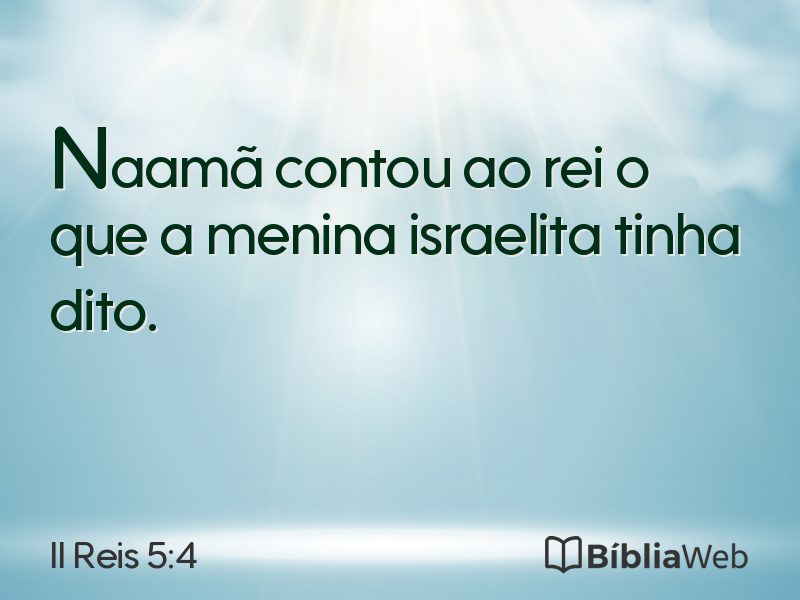 II Reis 5:4 em imagem para compartilhar