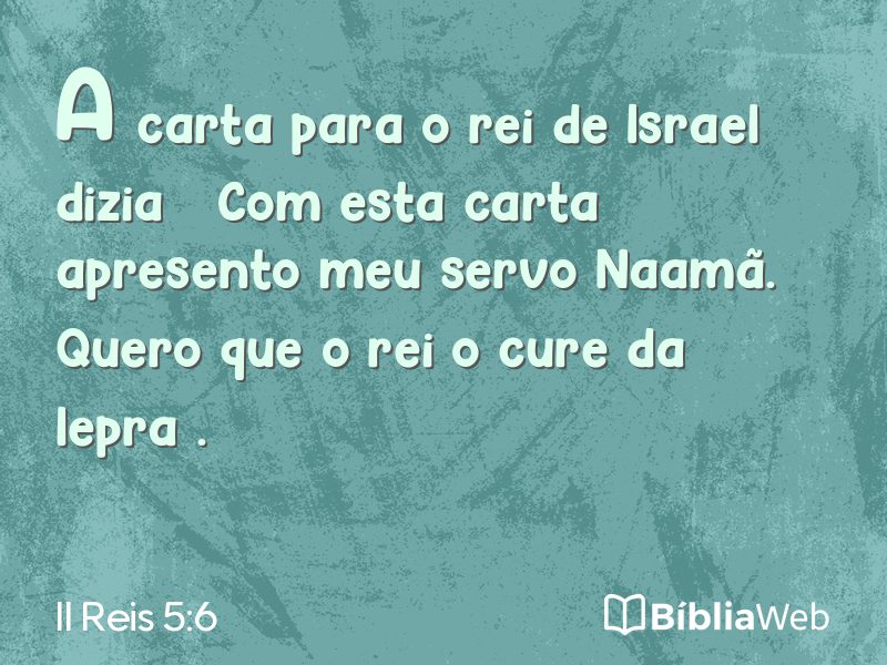 II Reis 5:6 em imagem para compartilhar