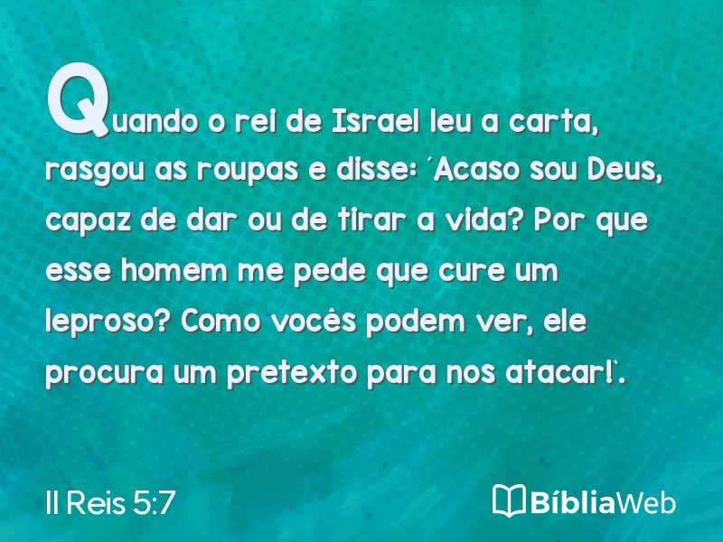 II Reis 5:7 em imagem para compartilhar