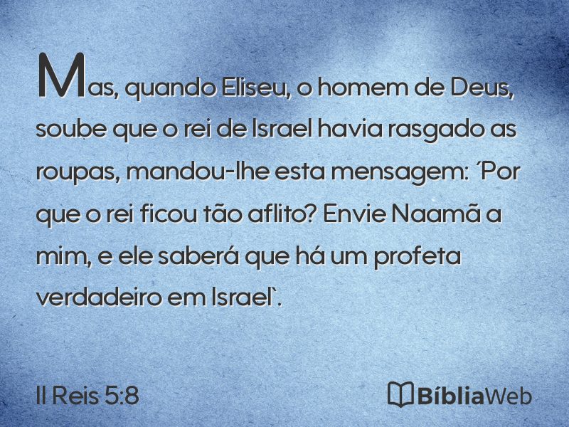 II Reis 5:8 em imagem para compartilhar