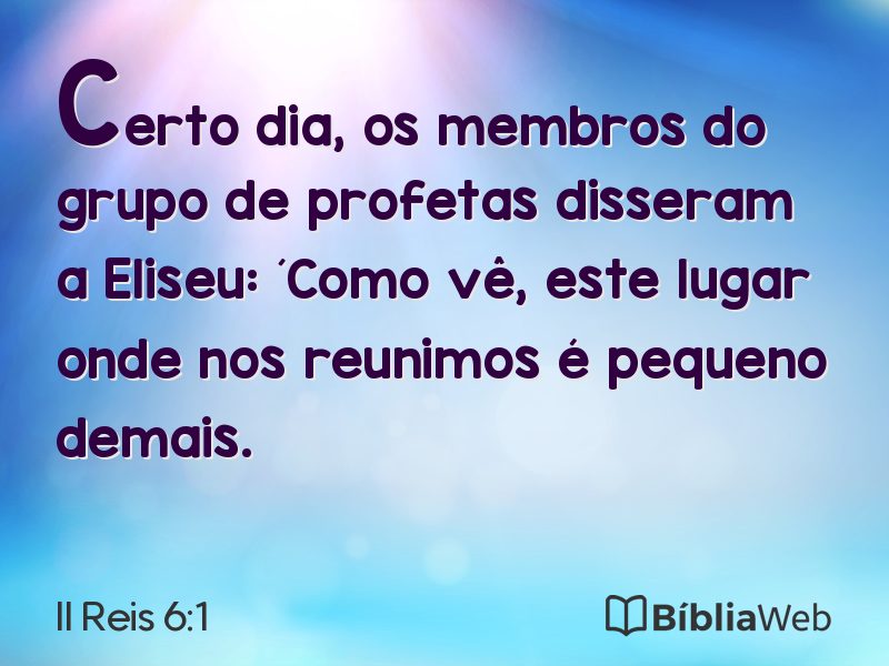 II Reis 6:1 em imagem para compartilhar