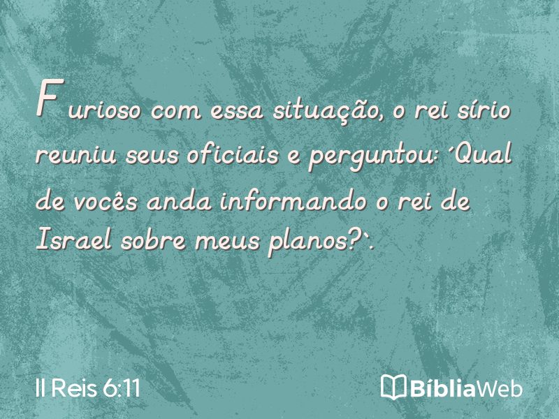 II Reis 6:11 em imagem para compartilhar