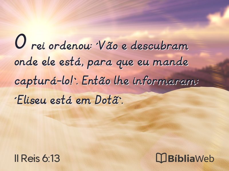 II Reis 6:13 em imagem para compartilhar
