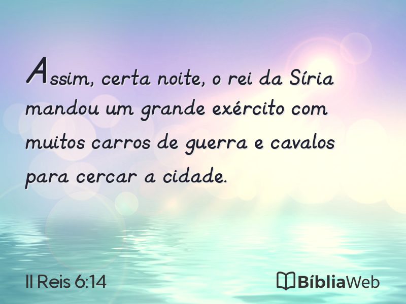 II Reis 6:14 em imagem para compartilhar