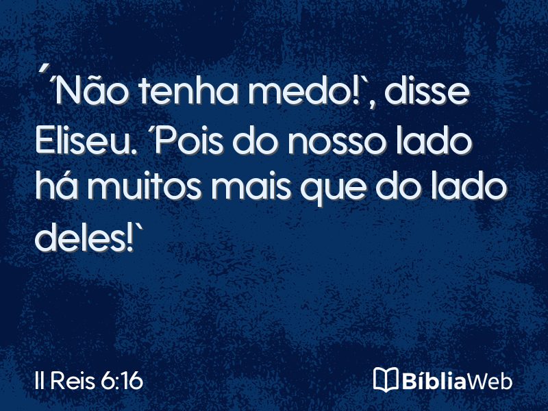 II Reis 6:16 em imagem para compartilhar
