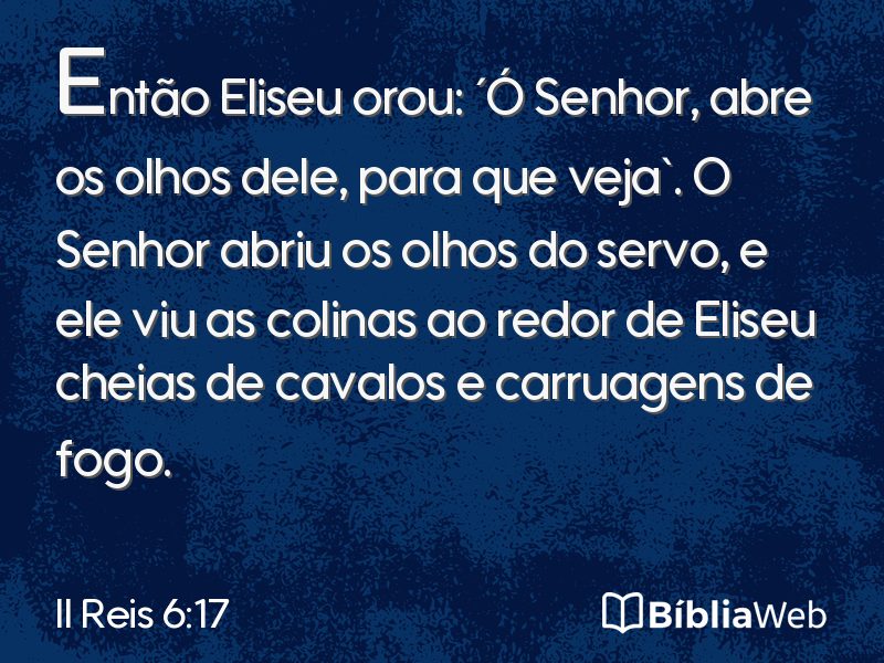 II Reis 6:17 em imagem para compartilhar