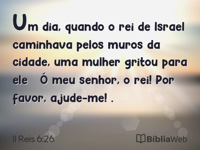 II Reis 6:26 em imagem para compartilhar
