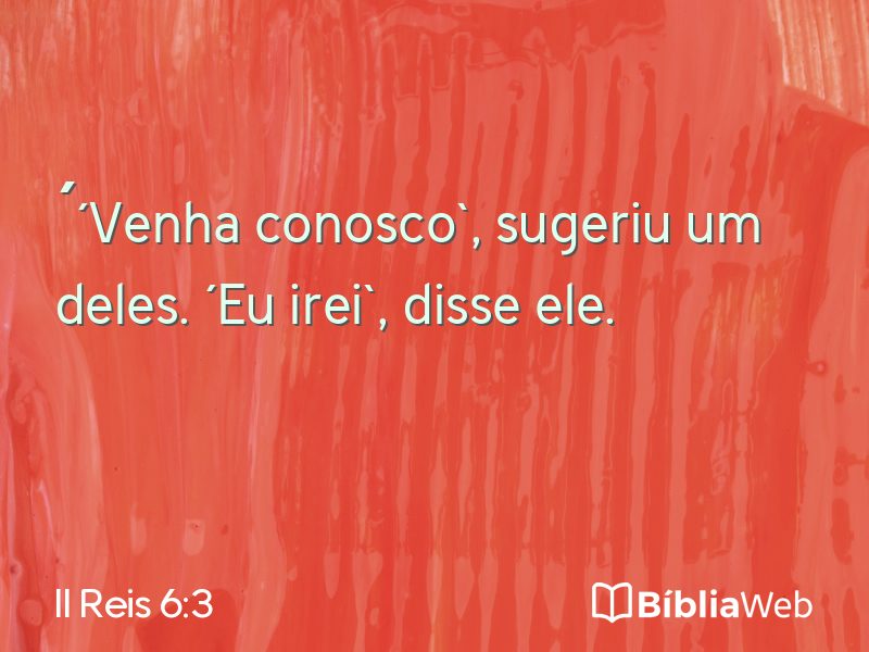 II Reis 6:3 em imagem para compartilhar