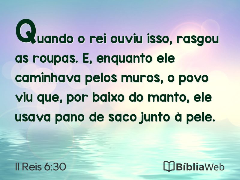 II Reis 6:30 em imagem para compartilhar