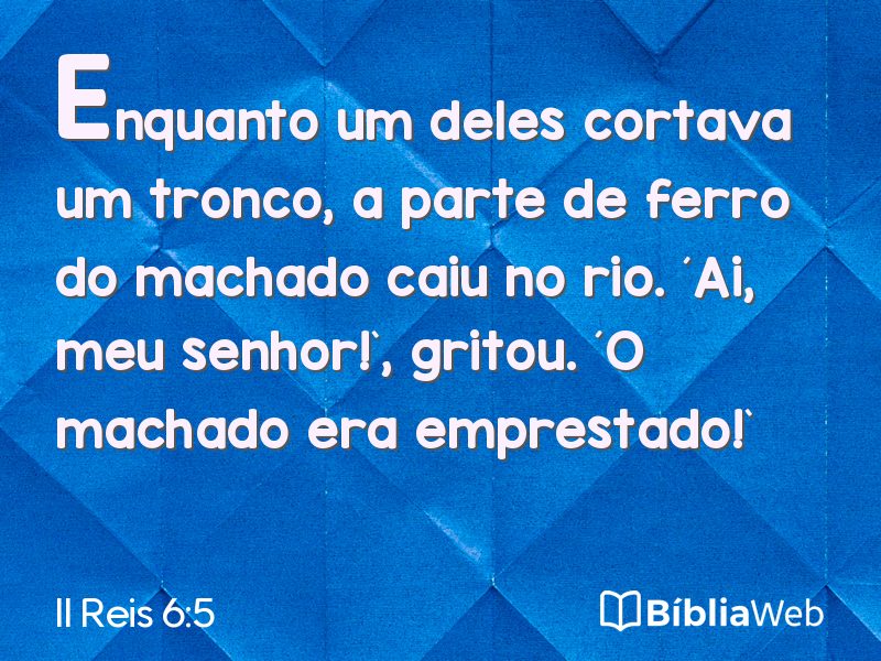 II Reis 6:5 em imagem para compartilhar
