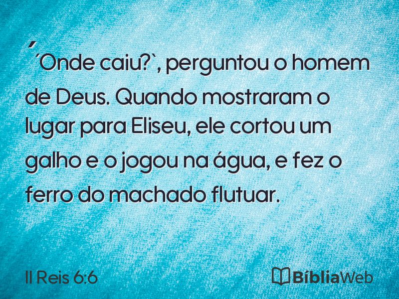 II Reis 6:6 em imagem para compartilhar