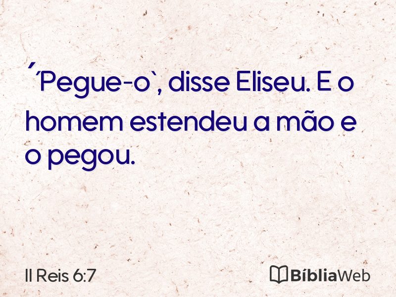 II Reis 6:7 em imagem para compartilhar