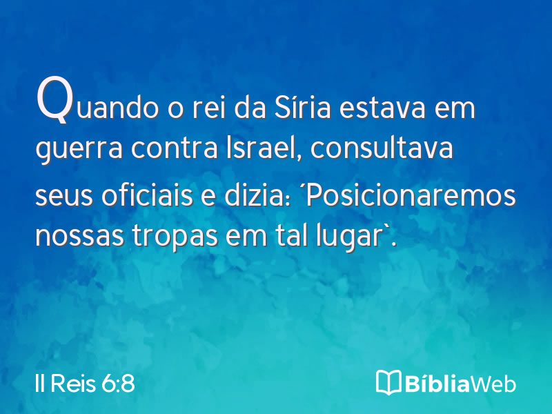 II Reis 6:8 em imagem para compartilhar