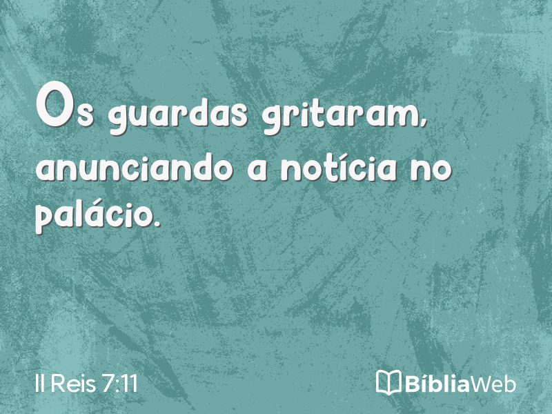 II Reis 7:11 em imagem para compartilhar